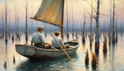 Joshua and Romero sailing northward
