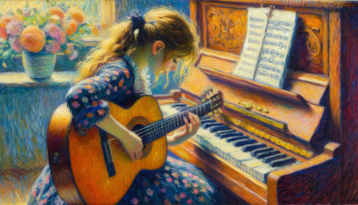 Melodious writing a song