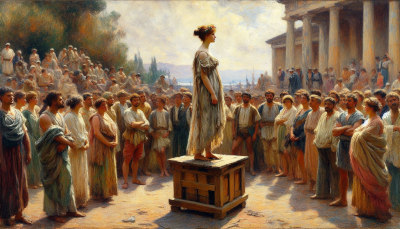 Sophia being sold in Athens