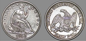 1858 Half Dollar image