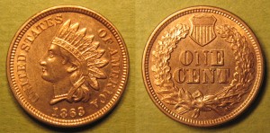 1863 Cent image