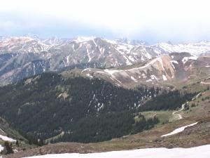 Snow on the mountains image