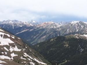 Snow on the mountains image