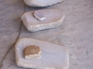 Corn grinding stones image