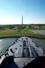 The San Jacinto Monument seen from the Battleship Texas