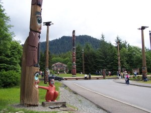 Totem Poles in the Saxman Village image