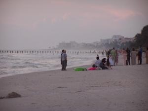 People on the beach image