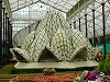 Flower display shaped like the Sydney opera house