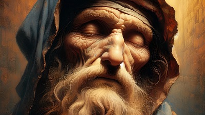 A blind man image