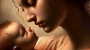 A mother and her baby looking into each other's eyes