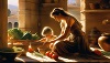 An ancient Roman mother and child